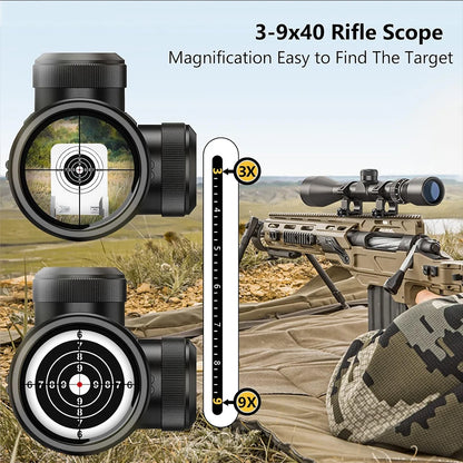 3-9X40 Hunting Deer Air Rifle Scope Wire