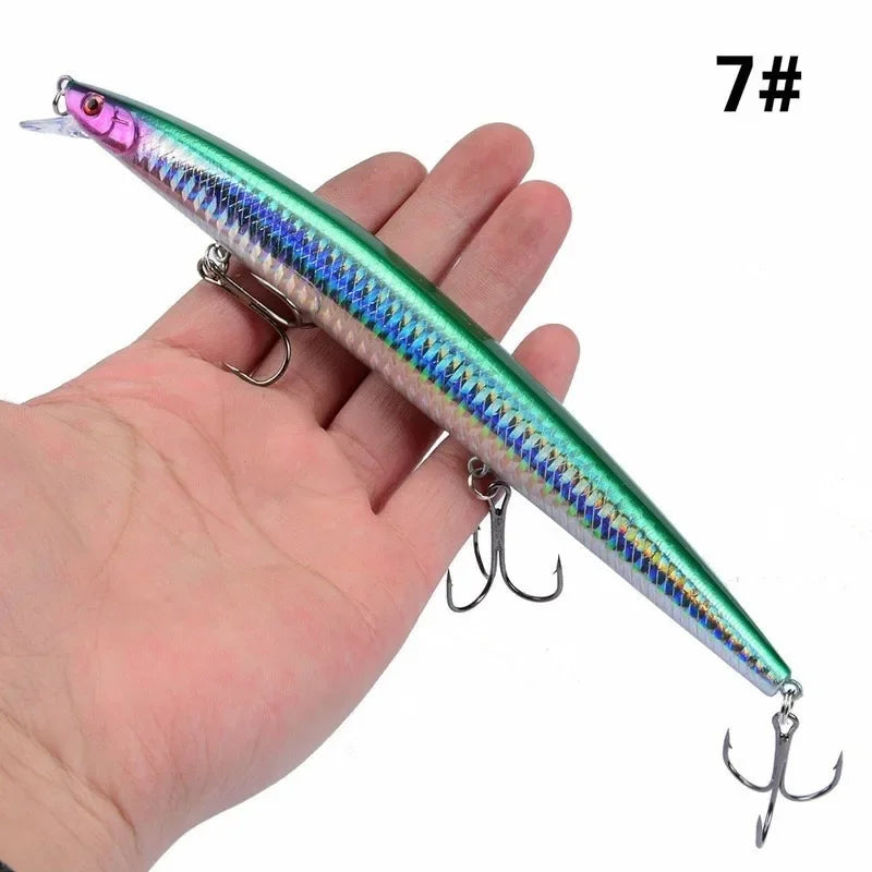 16 Colors 18cm 24g Minnow Fishing Lure Laser Crankbait