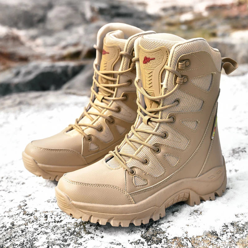 New Style Ultralight Breathable Mesh Canvas Tactical Boots Mens Spring