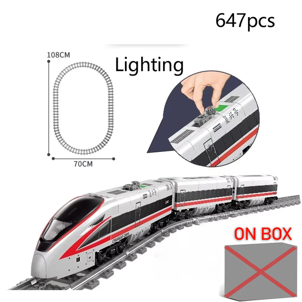 DOU BUILTBuilding Block City Train Track Model Electric