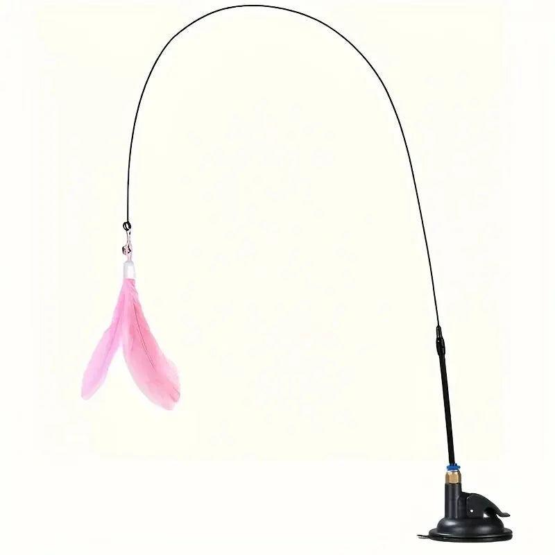 Cat Teaser Toy - Interactive Bell & Feather Wand -