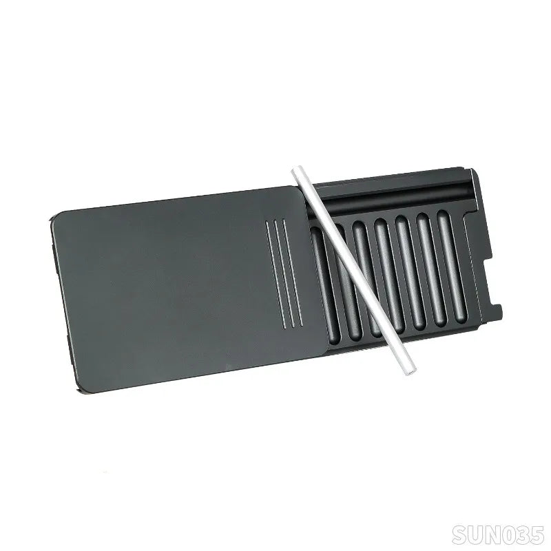 Portable 8-Compartment Metal Snuff Container