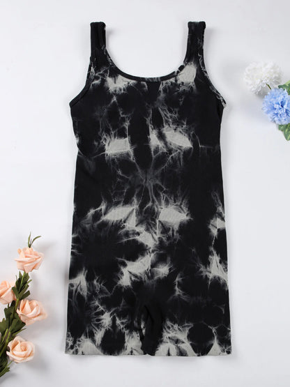 1PCS Backless Yoga Suit U Neck Sleeveless Sports Jumpsuit Solid Colour