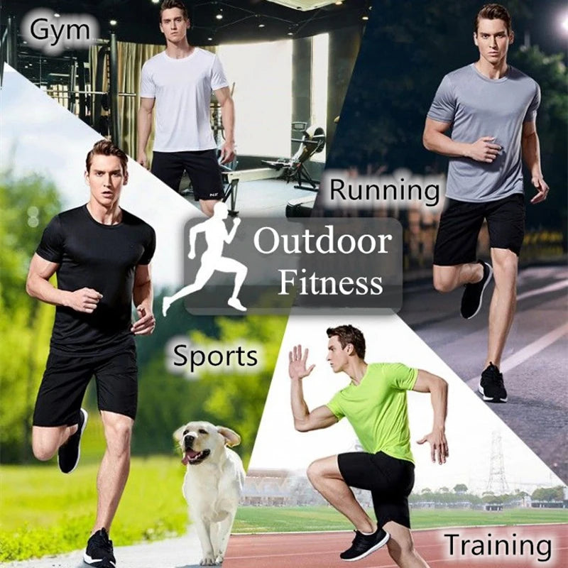 Men's Quick Dry Short Sleeve Gym Running Moisture Wicking