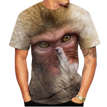 New casual men's new 3D design spoof gorilla funny monkey