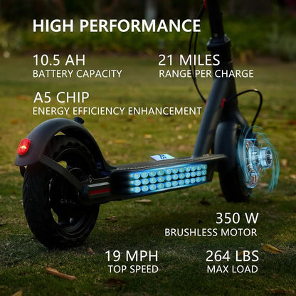 G5.0 Electric Scooter 36V 10.5AH High Capacity Battery 21Miles