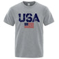 Vintage Usa Flag Street Print Male T Shirts Hip Hop Street