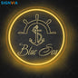 Custom "BLUE SEA" Anchor Nautical Shipboard Neon Sign
