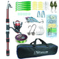 1.8m 2.1M Fishing Rod and Reel Line Lure Set Carbon