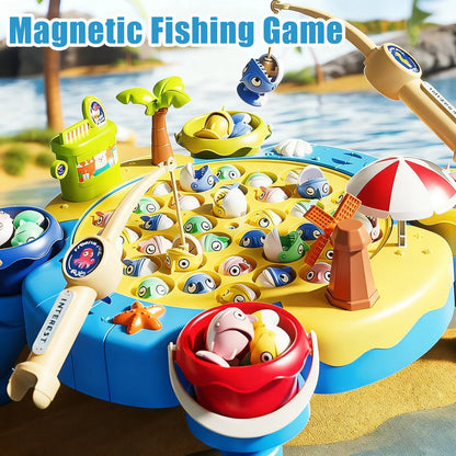 Magnetic Fishing Game - Educational Learning Toy with 2/6 Poles