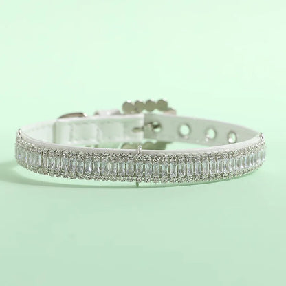 Luxury Cat Puppy Pearl Necklace Rhinestone Collar for Cats
