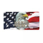 American Flag Bald Eagle Metal License Plate USA