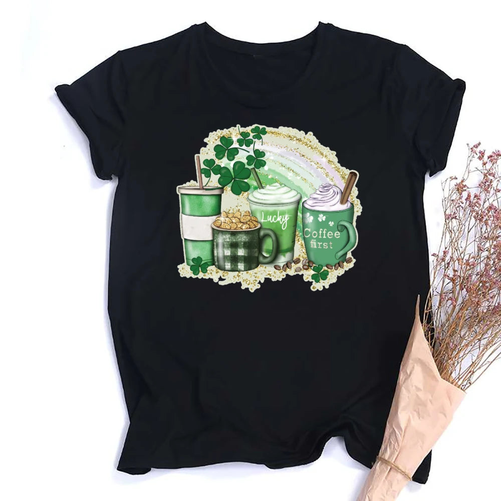 St. Patrick's Coffee Shirt Lucky Coffee Shirt St Patricks Day