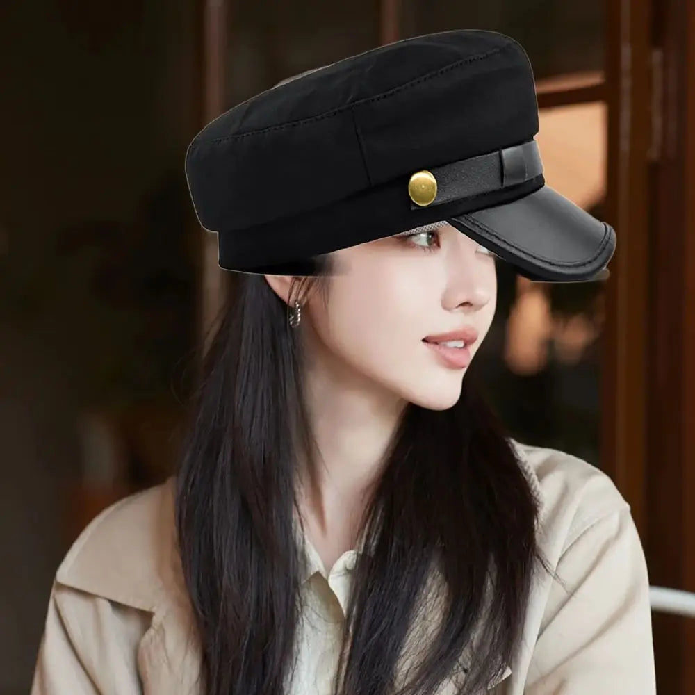 Navy Cap Vintage Flat Cap Octagonal Hat British Style Beret Hats