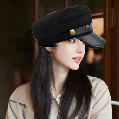Navy Cap Vintage Flat Cap Octagonal Hat British Style Beret Hats