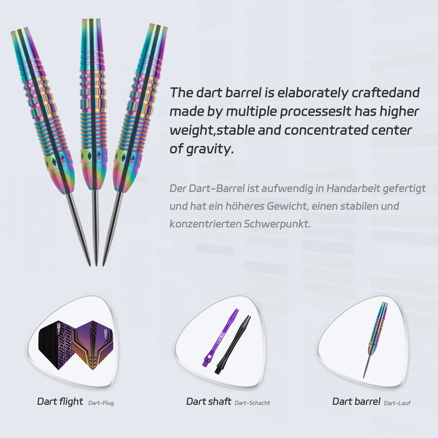 25g Professional Heavy Duty Dart Set with Flights