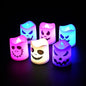 6pcs Halloween Led Ghost Pumpkin Candle Light Glowing Lamp
