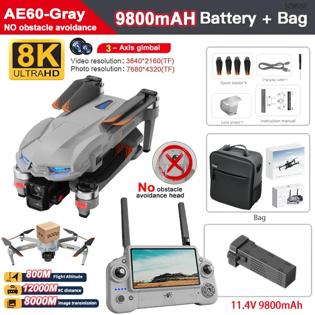 AE60 Ultra Professional Drone With 8K Camera GPS