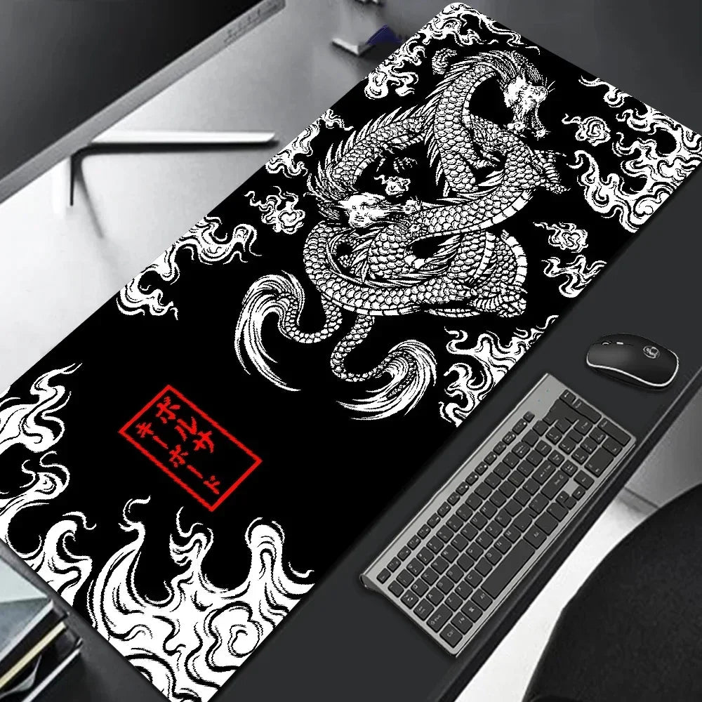 Japanese Dragon Large XXL Gaming Mousepad 900x400 700x300