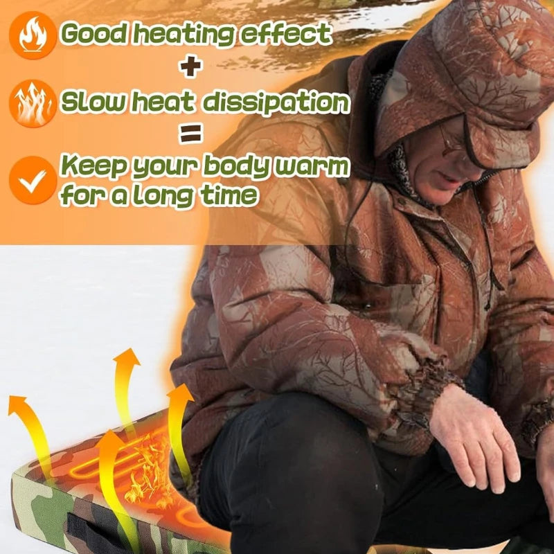 Camouflage Heated Seat Cushion for Sports Fields