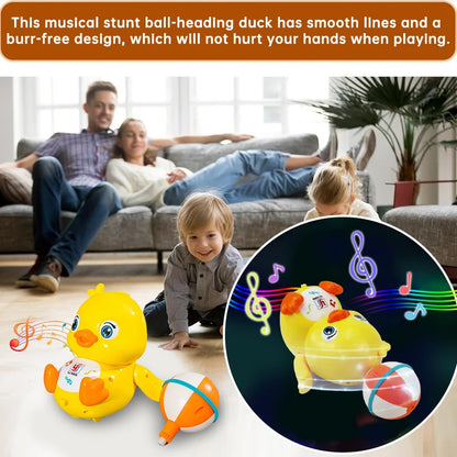 Electric Top Ball Duck Toy with 360 Degree Rotation Colorful