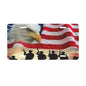 American Flag Bald Eagle Metal License Plate
