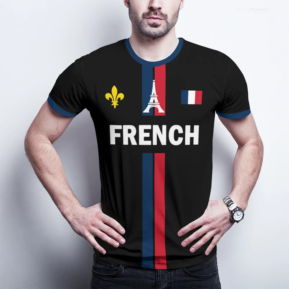 France Football Jersey Summer Sports Breathable