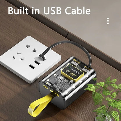 Transparent Power bank Dual USB Fast Charging Powerbank