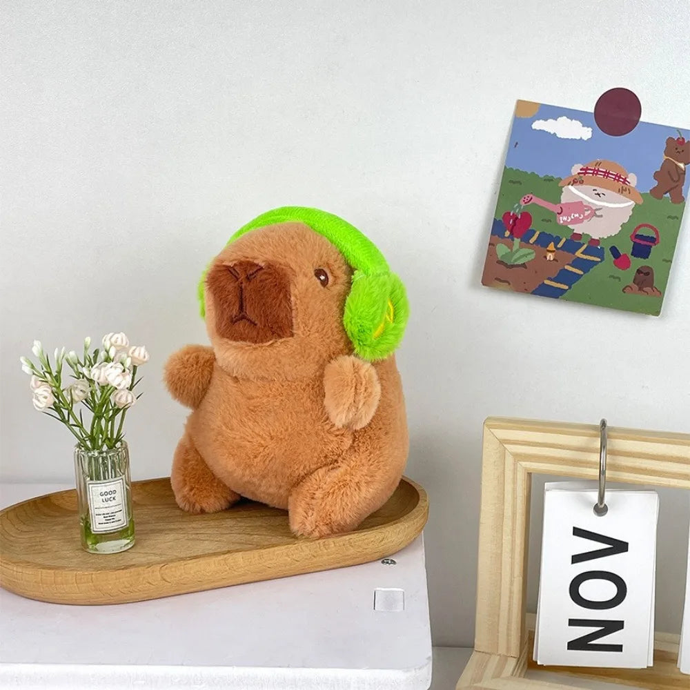 Cute Capybara Plush Toy Hoodie with Wings Simulation Doll