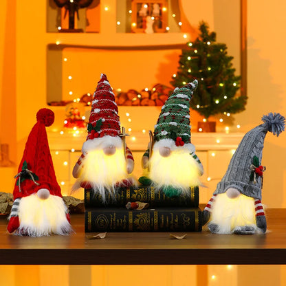 1~2pcs Gnome Christmas Decorations 30cm Light Up