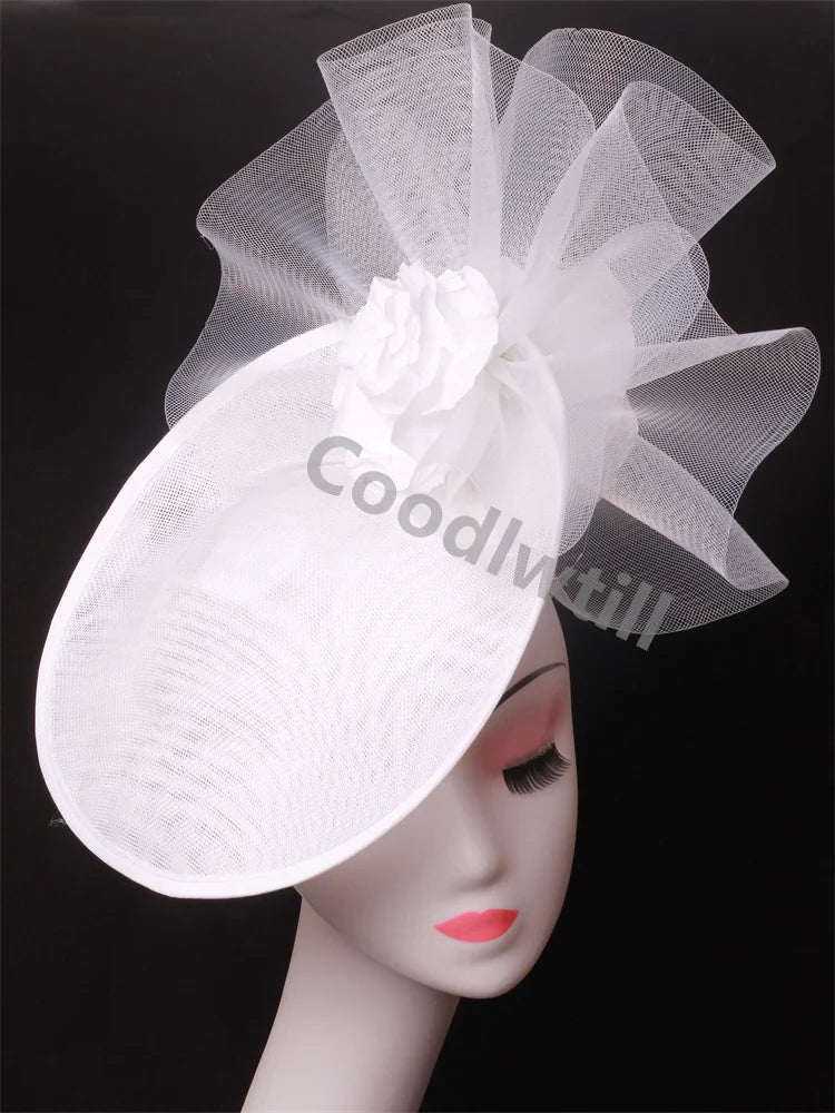 Chic Navy Fascinators Hat For Women Elegant Royal Ascot Millinery