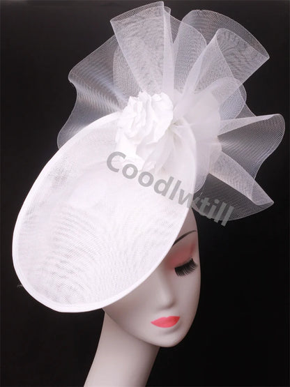 Chic Navy Fascinators Hat For Women Elegant Royal Ascot Millinery