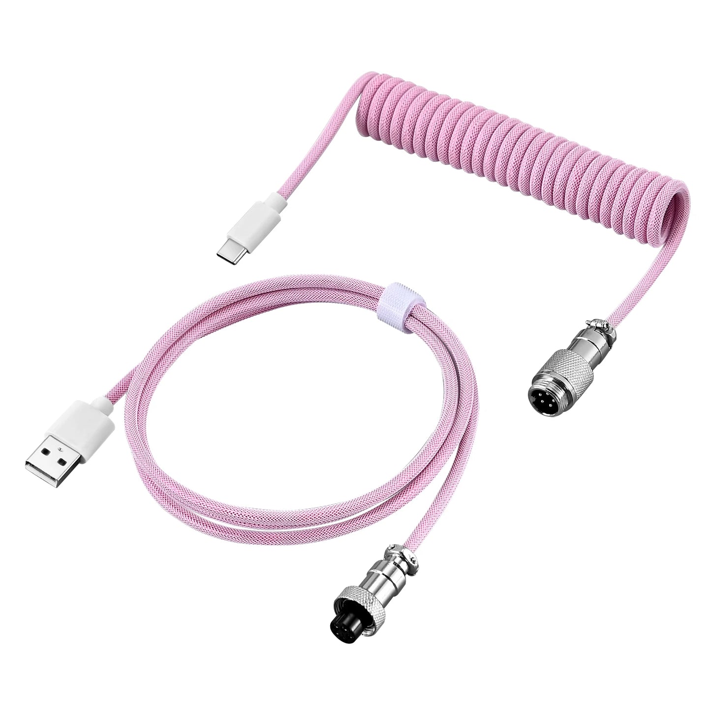 Coiled Keyboard Cable Type C To USB-A Mechanical Keyboard