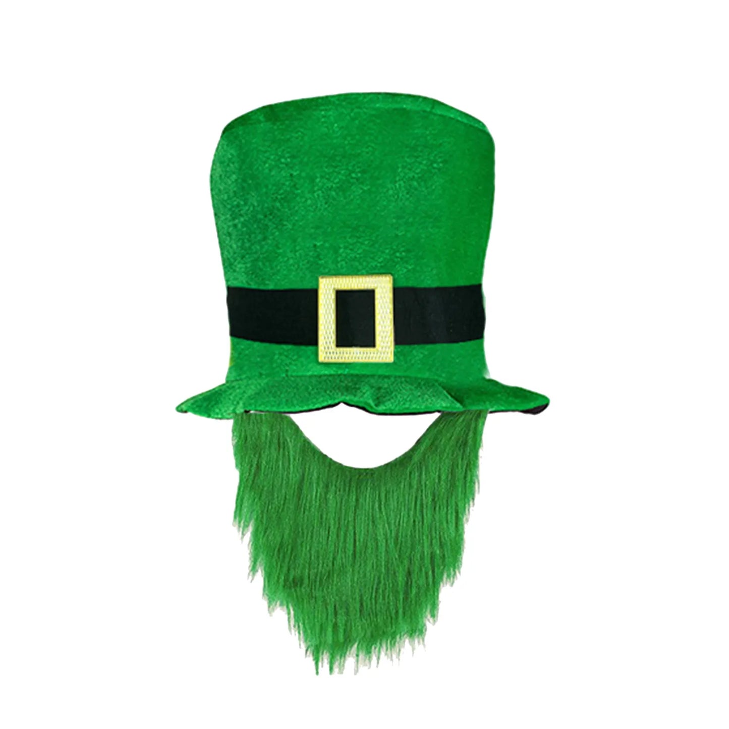 Saint Patricks Day Top Hat Holiday Fake Beard Green
