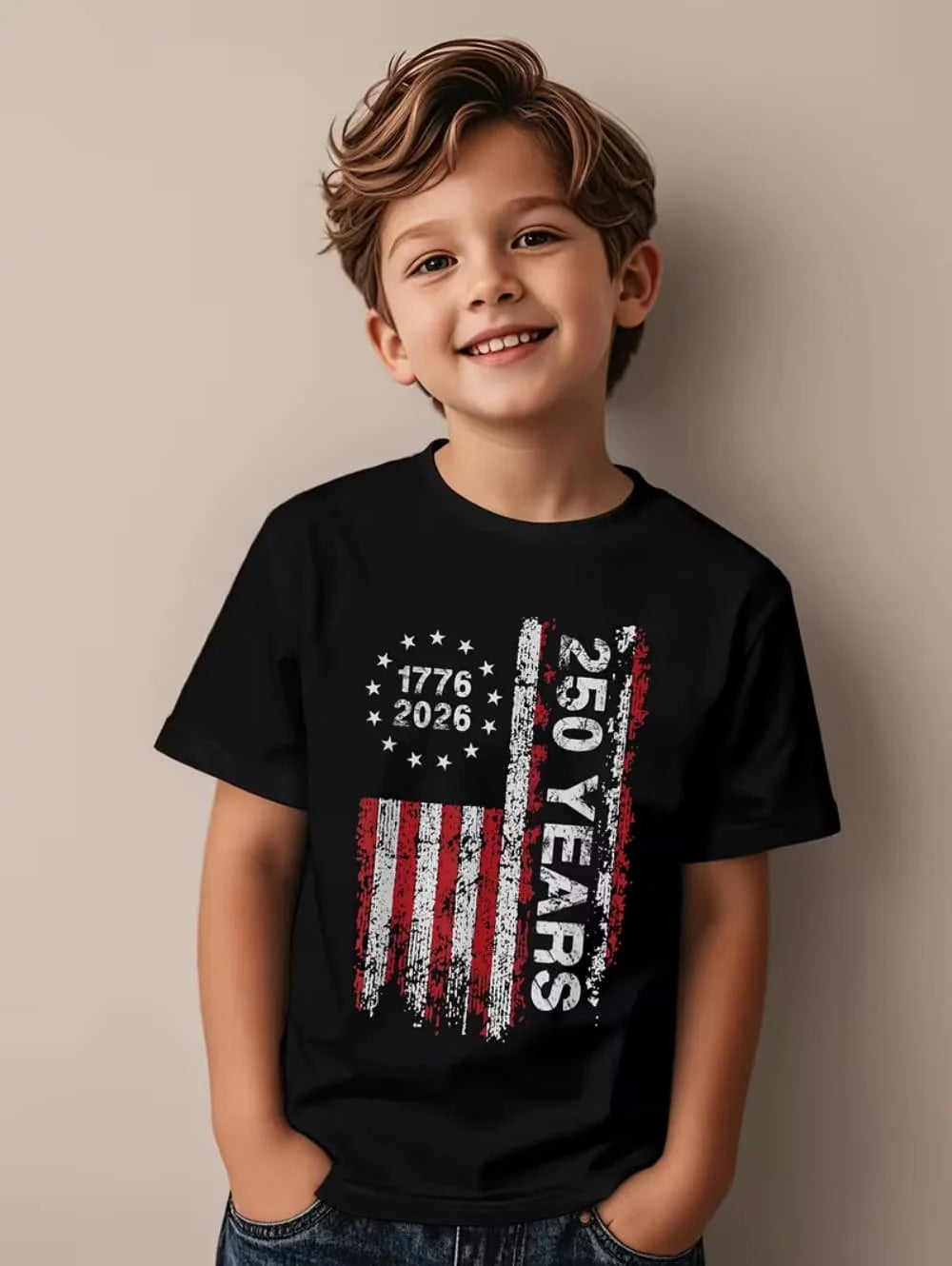 T-Shirt for Kids America 250th Birthday Eagle Flag 250 Years