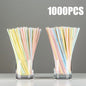 50-1000Pcs Drinking Straws Colorful & Black