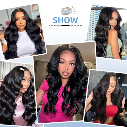 200 Density Body Wave 13x4 360 HD Transparent Lace Front