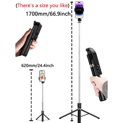 Portable Telescopic Bluetooth Selfie Stick for Live Streaming