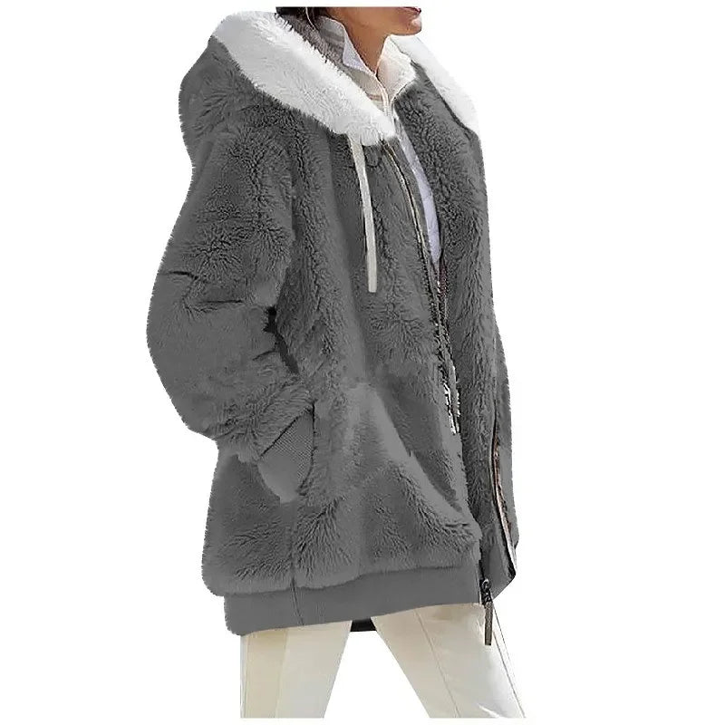 Autumn Winter Fashion Women's Coat New Casual Hooded