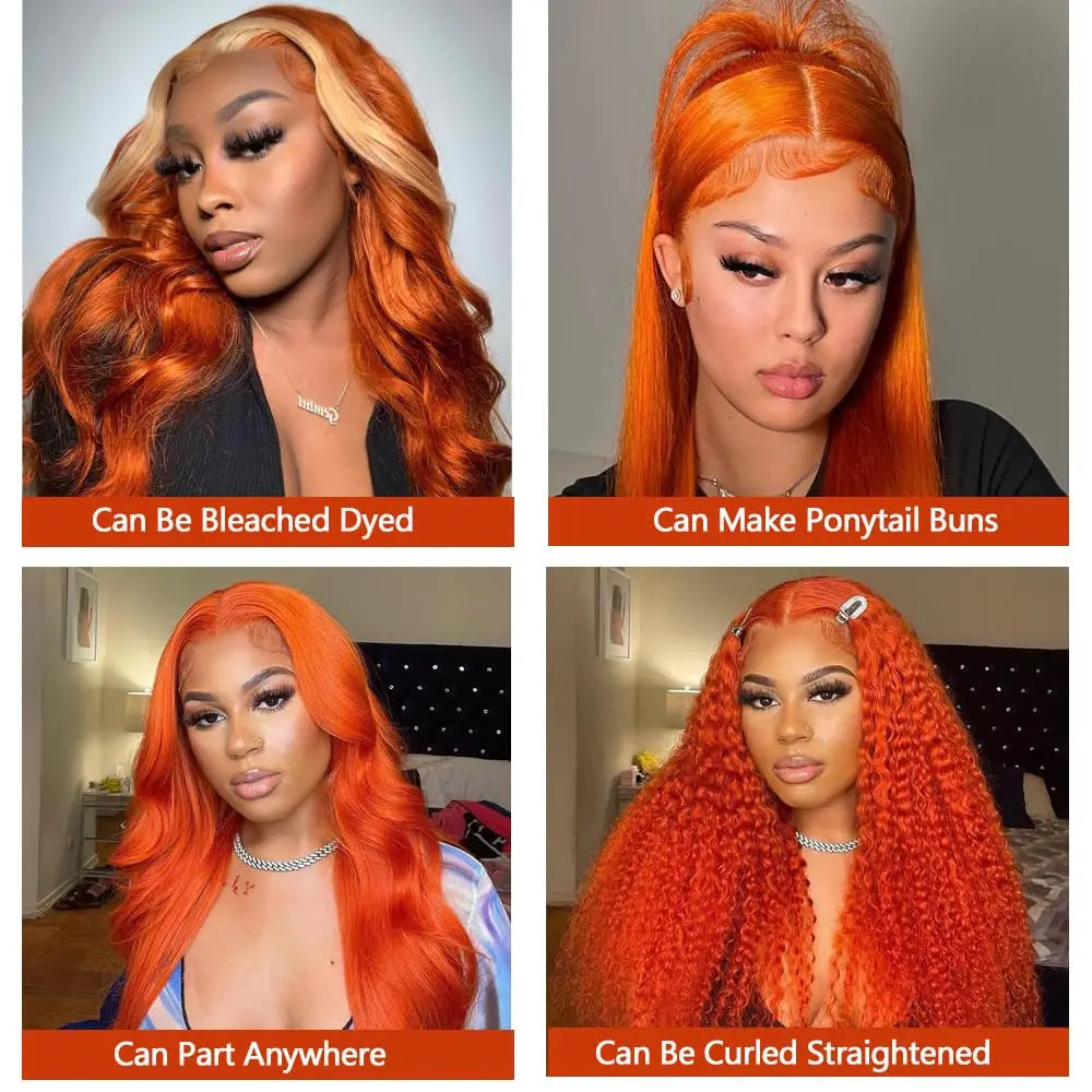 Ginger Wig Human Hair 13x6 HD Lace