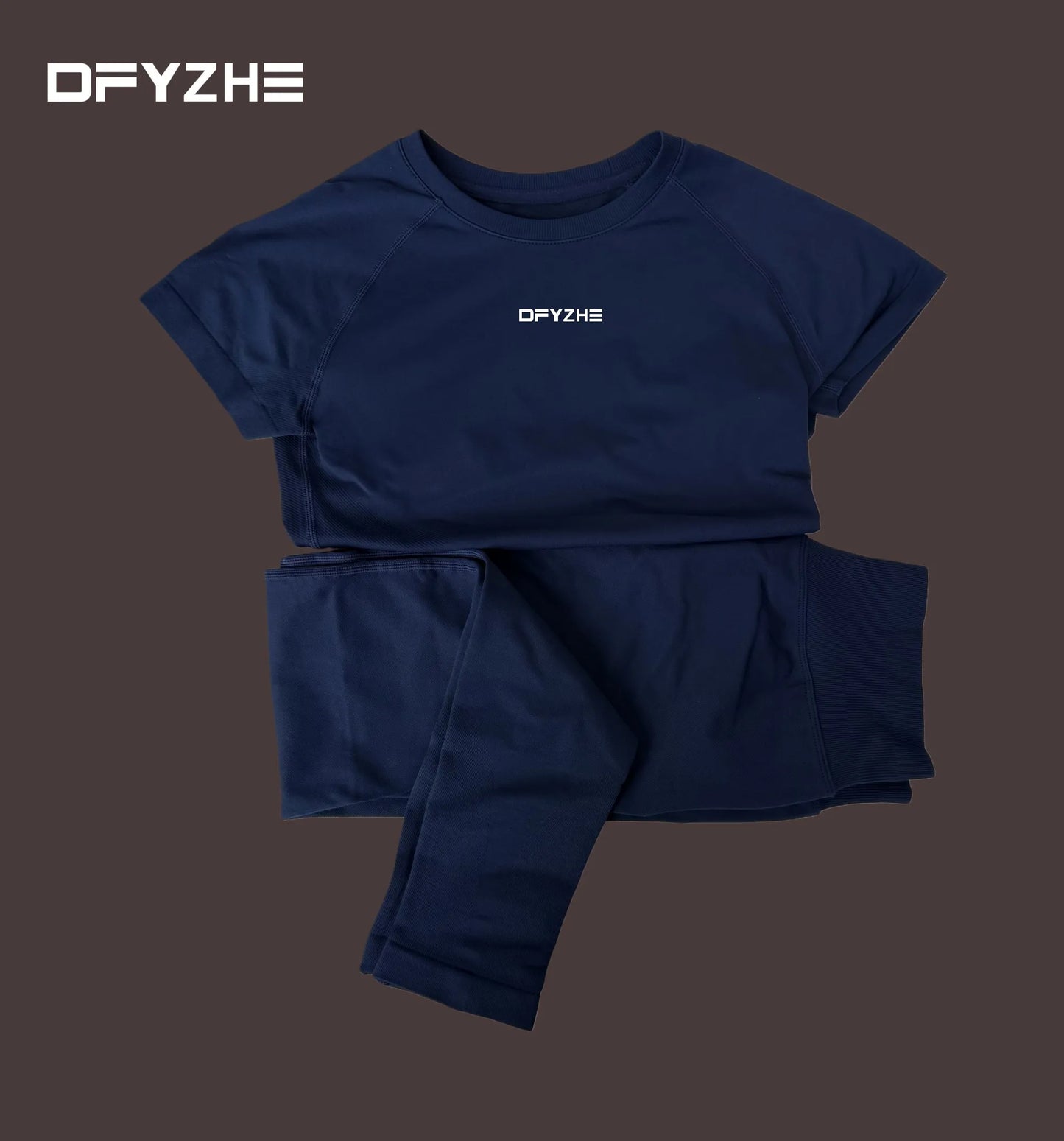 DFYZHE round neck breathable short sleeved+long pants