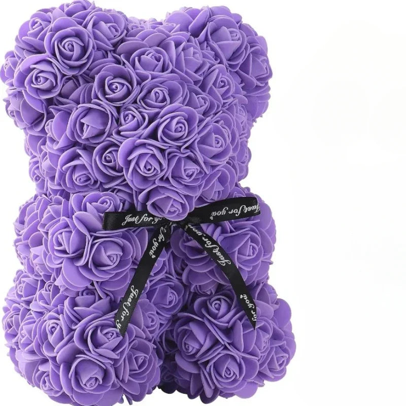 2025 New Artificial Flower Eternal Rose Teddy BeaR