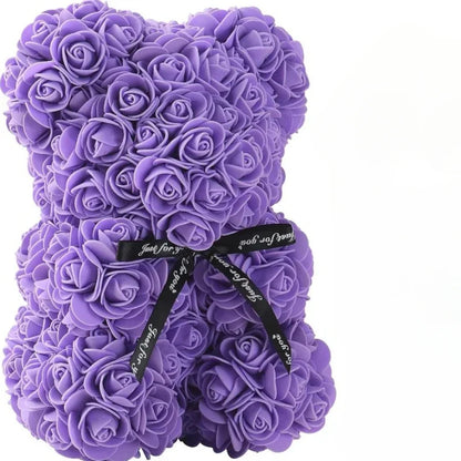 2025 New Artificial Flower Eternal Rose Teddy BeaR