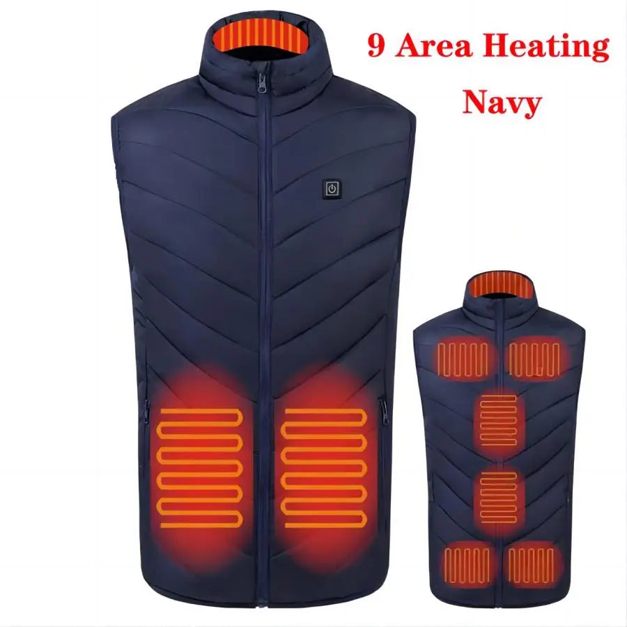 9 Heated Vest Zones Electric Heated Jackets Men Women