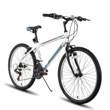 Hiland 24 26 inch Mountain Bike for Men Women, 21 Speed