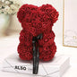 25cm Artificial Teddy Rose Flower Bear with Box Romantic