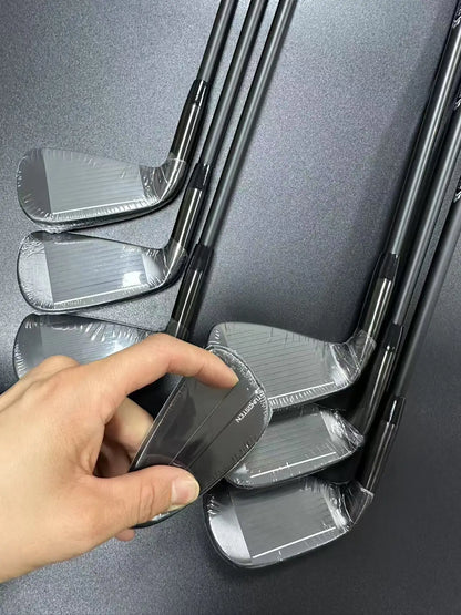 2024 New Brand Black Golf Irons Set P 790 456789p with Shaft and Grip P790 Golf Club Iron set 7pcs Head Cover Free Shipping