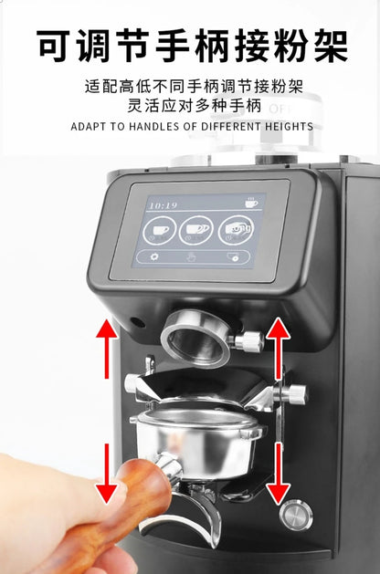 CAFOVO G490F 90mm Titanium Flat Burr Coffee Grinder Touch Screen 600W