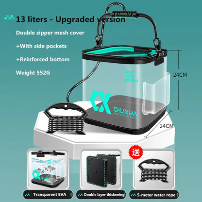 fish bucket portable water tank fishing gear