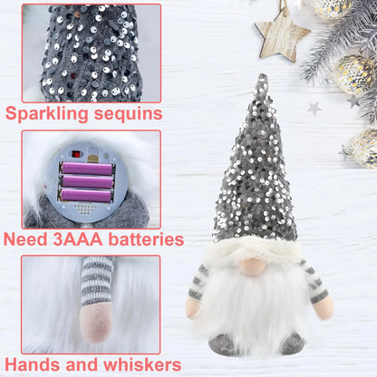 1~2pcs Gnome Christmas Decorations 30cm Light Up